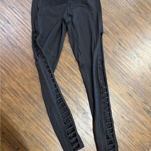 Victoria’s Secret Black Cutout Leggings | Strappy Side Detail | Small